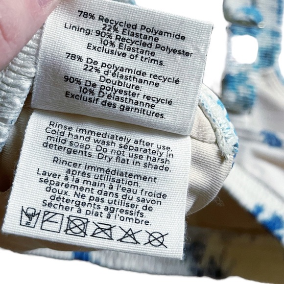 Peony NWOT Vacation Recycled Floral Bikini Top - Picture 6 of 8